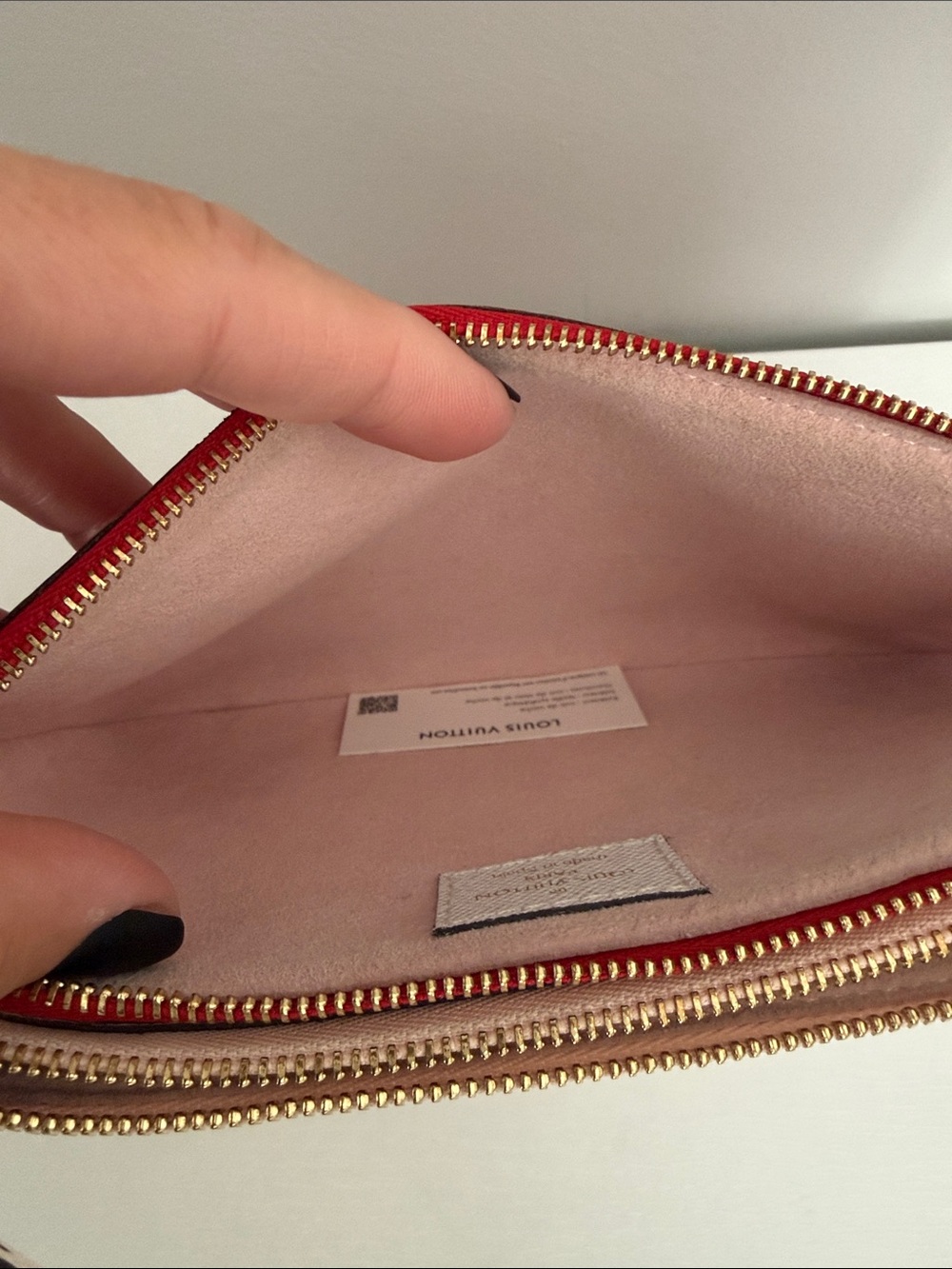 Vintage Louis Vuitton Giant Monogram RedPink Double Zip Pochette LIMITED EDITION - Picture 3 of 10
